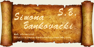 Simona Bankovački vizit kartica
